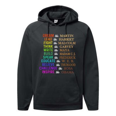 Dream Like Martin Lead Like Harriet BHM Performance Fleece Hoodie