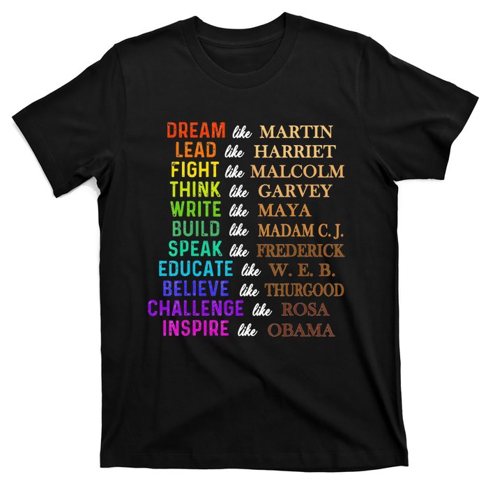 Dream Like Martin Lead Like Harriet BHM T-Shirt