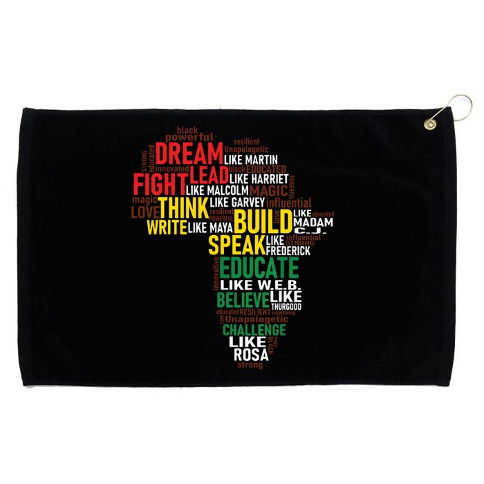 Dream Like Martin Black History Month African Celebration Grommeted Golf Towel