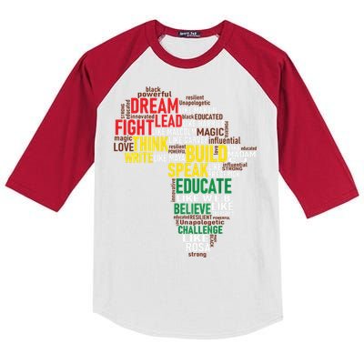 Dream Like Martin Black History Month African Celebration Kids Colorblock Raglan Jersey