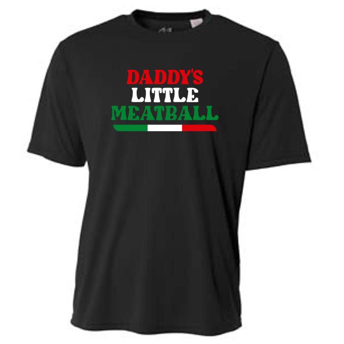 Daddys Little Meatball Daddy Joke Cooling Performance Crew T-Shirt