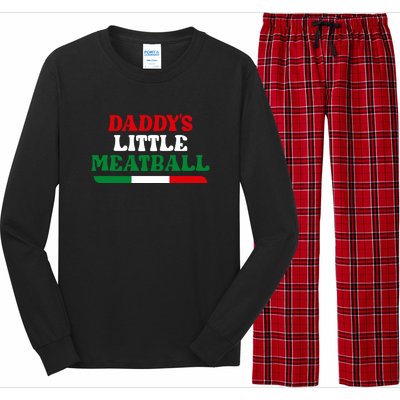 Daddys Little Meatball Daddy Joke Long Sleeve Pajama Set