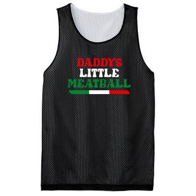 Daddys Little Meatball Daddy Joke Mesh Reversible Basketball Jersey Tank