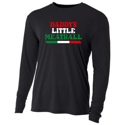 Daddys Little Meatball Daddy Joke Cooling Performance Long Sleeve Crew