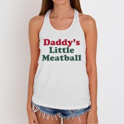 Daddy’s Little Meatball Women's Knotted Racerback Tank