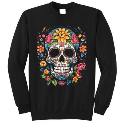 De Los Muertos Day of the Dead Sugar Skull Halloween Sweatshirt