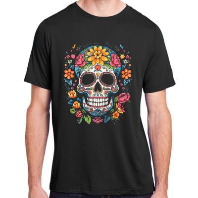 De Los Muertos Day of the Dead Sugar Skull Halloween Adult ChromaSoft Performance T-Shirt