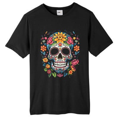 De Los Muertos Day of the Dead Sugar Skull Halloween Tall Fusion ChromaSoft Performance T-Shirt