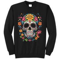 De Los Muertos Day of the Dead Sugar Skull Halloween Tall Sweatshirt