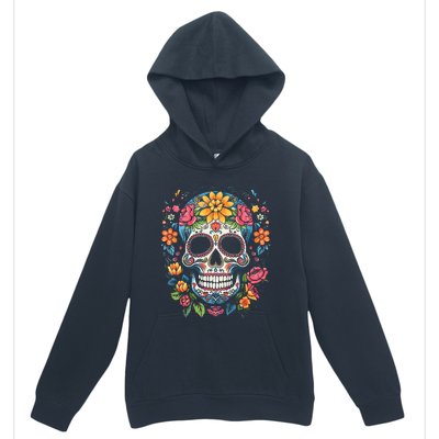 De Los Muertos Day of the Dead Sugar Skull Halloween Urban Pullover Hoodie