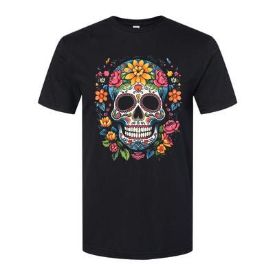 De Los Muertos Day of the Dead Sugar Skull Halloween Softstyle CVC T-Shirt