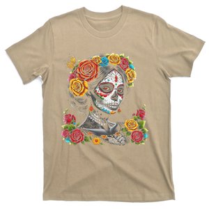 De Los Muertos La Catrina Day Of The Dead Sugar Skull Women T-Shirt