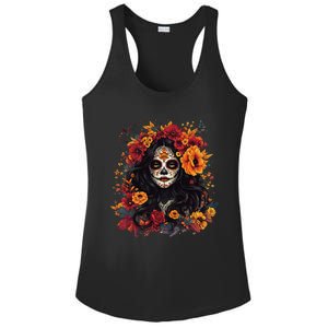 De Los Muertos La Catrina Day Of The Dead Sugar Skull Women Ladies PosiCharge Competitor Racerback Tank