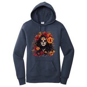 De Los Muertos La Catrina Day Of The Dead Sugar Skull Women Women's Pullover Hoodie