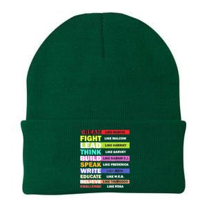 Dream Like Martin Leaders African Pride Black History Month Knit Cap Winter Beanie