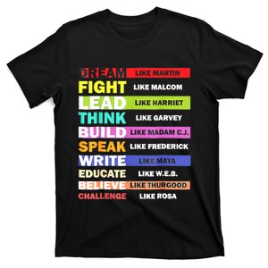 Dream Like Martin Leaders African Pride Black History Month T-Shirt