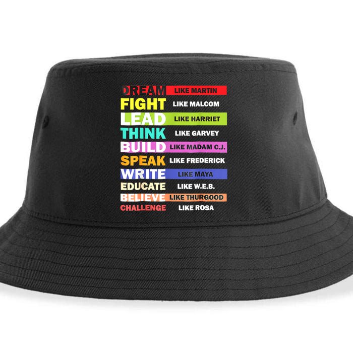 Dream Like Martin Leaders African Pride Black History Month Sustainable Bucket Hat