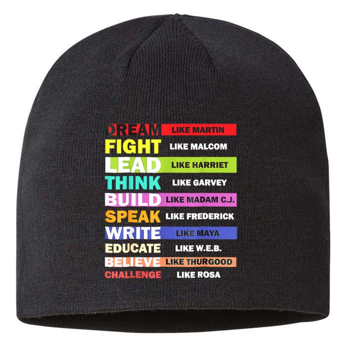 Dream Like Martin Leaders African Pride Black History Month Sustainable Beanie