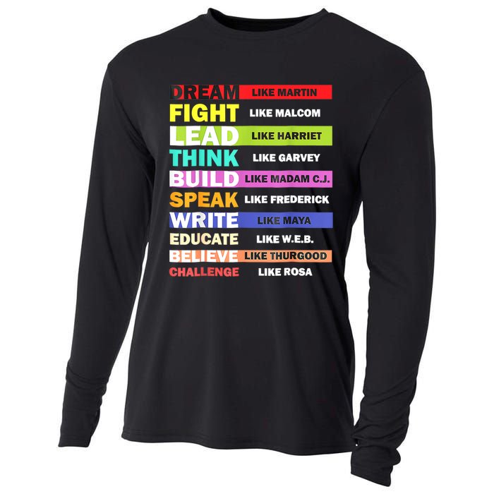 Dream Like Martin Leaders African Pride Black History Month Cooling Performance Long Sleeve Crew