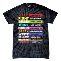 Dream Like Martin Leaders African Pride Black History Month Tie-Dye T-Shirt