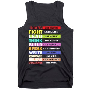 Dream Like Martin Leaders African Pride Black History Month Tank Top