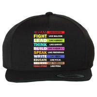 Dream Like Martin Leaders African Pride Black History Month Wool Snapback Cap