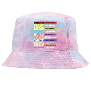 Dream Like Martin Leaders African Pride Black History Month Tie-Dyed Bucket Hat