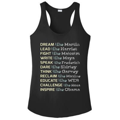 Dream Like Martin Inspirational Black History Influential Ladies PosiCharge Competitor Racerback Tank