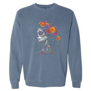 De Los Muertos La Catrina Day Of The Dead Sugar Skull Women Garment-Dyed Sweatshirt