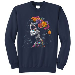 De Los Muertos La Catrina Day Of The Dead Sugar Skull Women Sweatshirt