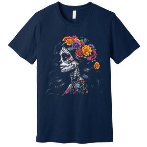 De Los Muertos La Catrina Day Of The Dead Sugar Skull Women Premium T-Shirt