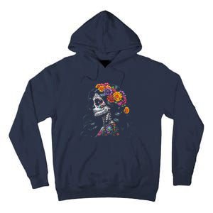 De Los Muertos La Catrina Day Of The Dead Sugar Skull Women Tall Hoodie