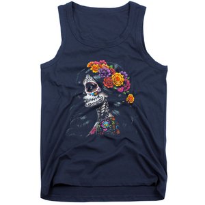 De Los Muertos La Catrina Day Of The Dead Sugar Skull Women Tank Top