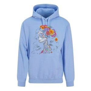 De Los Muertos La Catrina Day Of The Dead Sugar Skull Women Unisex Surf Hoodie