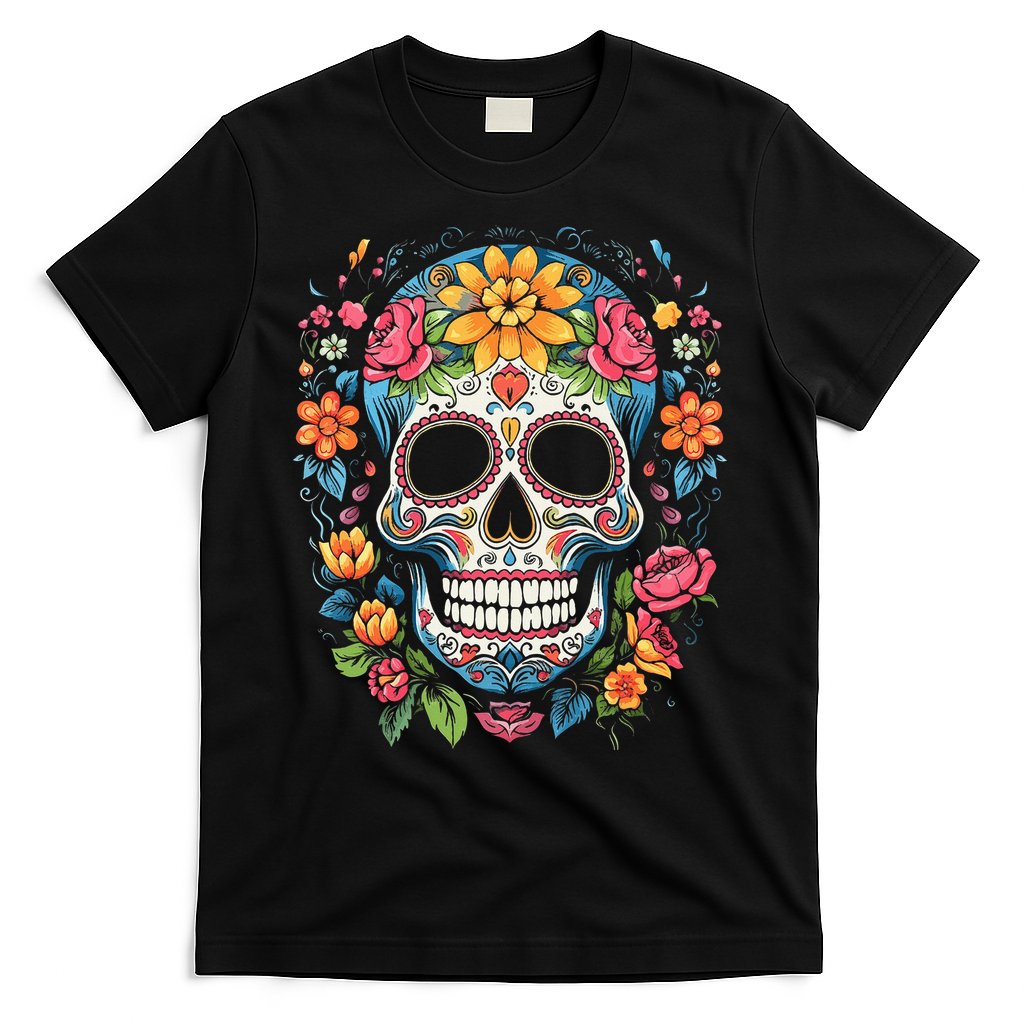 De Los Muertos Day Of The Dead Sugar Skull Halloween T-Shirt