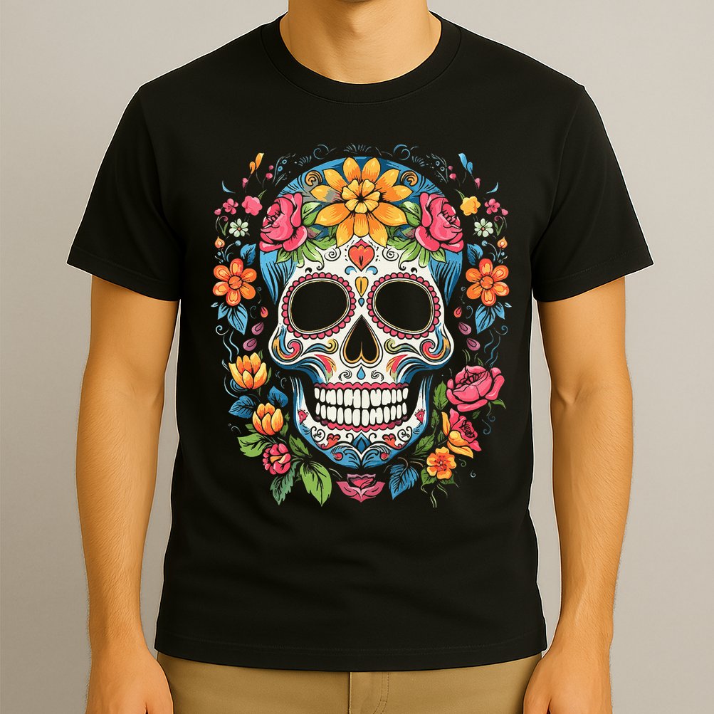 De Los Muertos Day Of The Dead Sugar Skull Halloween T-Shirt