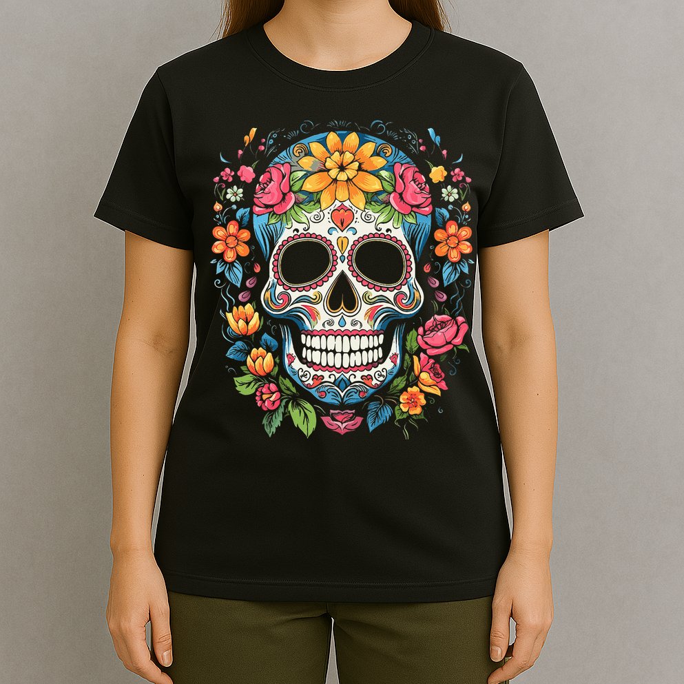 De Los Muertos Day Of The Dead Sugar Skull Halloween T-Shirt
