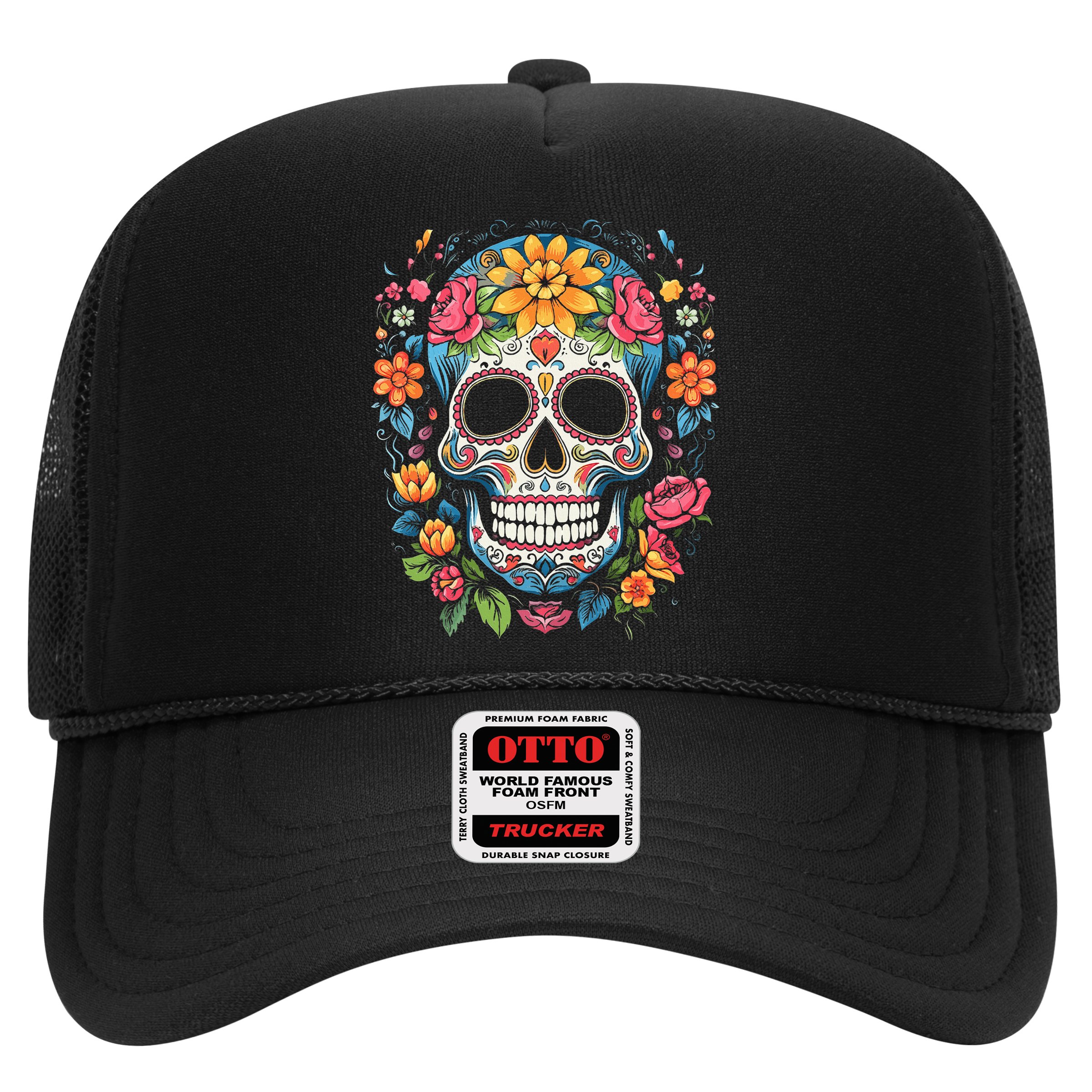 De Los Muertos Day Of The Dead Sugar Skull Halloween Hat