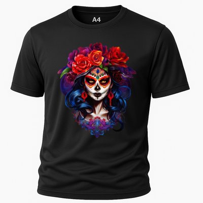 De Los Muertos La Catrina Day Of The Dead Sugar Skull Performance Shirt