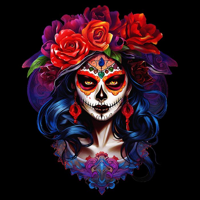 De Los Muertos La Catrina Day Of The Dead Sugar Skull Sustainable Bucket Hat