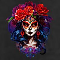De Los Muertos La Catrina Day Of The Dead Sugar Skull 15oz Campfire Ceramic Mug