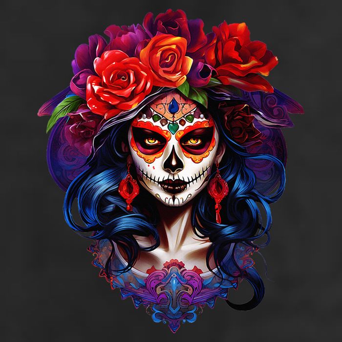 De Los Muertos La Catrina Day Of The Dead Sugar Skull 15oz Campfire Ceramic Mug