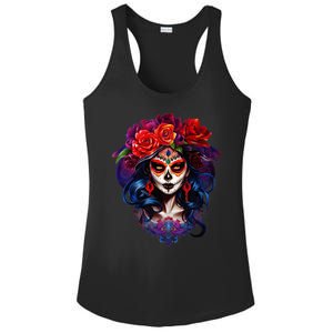 De Los Muertos La Catrina Day Of The Dead Sugar Skull Ladies PosiCharge Competitor Racerback Tank