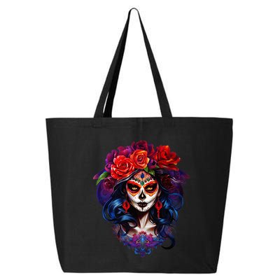 De Los Muertos La Catrina Day Of The Dead Sugar Skull 25L Jumbo Tote