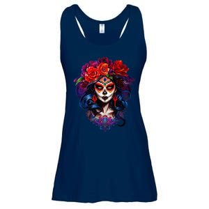 De Los Muertos La Catrina Day Of The Dead Sugar Skull Ladies Essential Flowy Tank