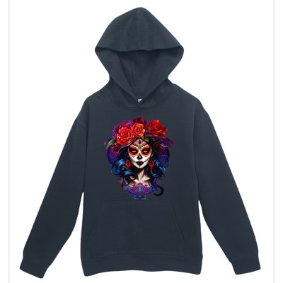 De Los Muertos La Catrina Day Of The Dead Sugar Skull Urban Pullover Hoodie