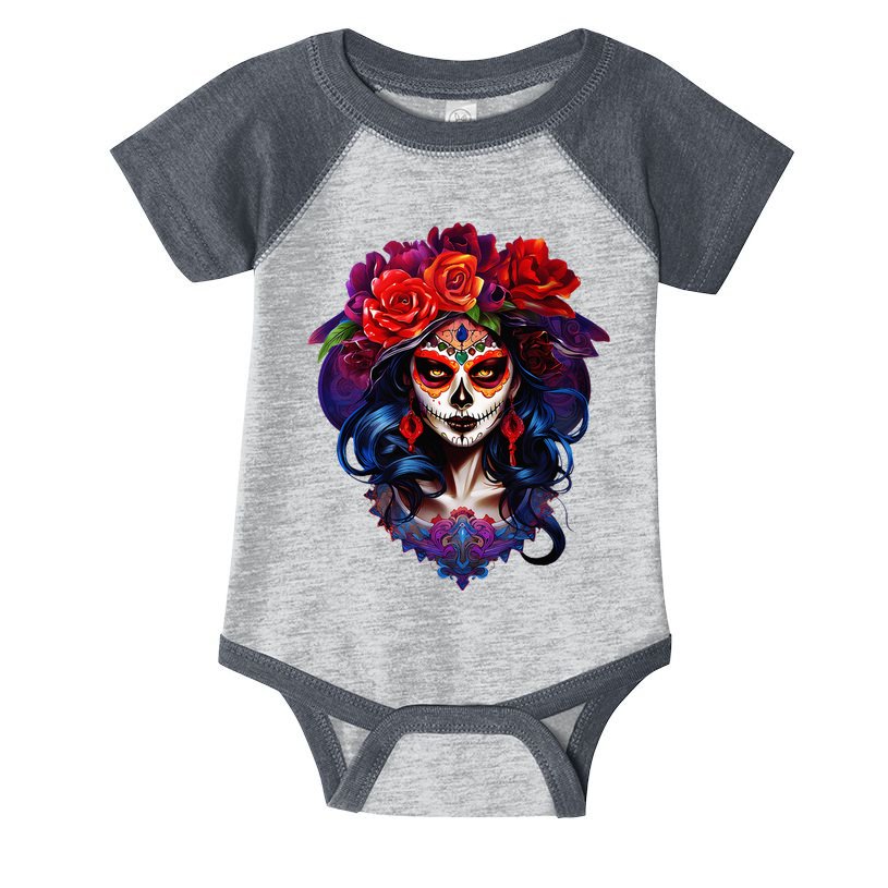 De Los Muertos La Catrina Day Of The Dead Sugar Skull Infant Baby Jersey Bodysuit