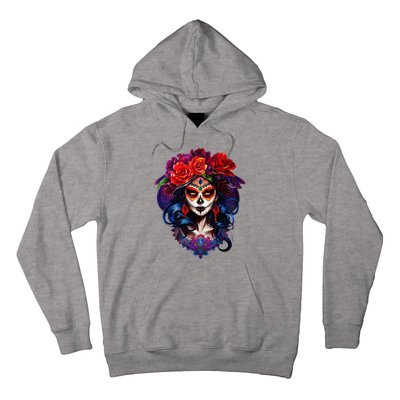 De Los Muertos La Catrina Day Of The Dead Sugar Skull Hoodie