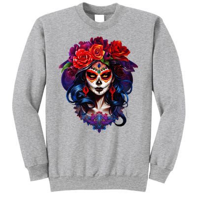 De Los Muertos La Catrina Day Of The Dead Sugar Skull Sweatshirt