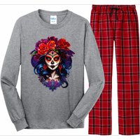 De Los Muertos La Catrina Day Of The Dead Sugar Skull Long Sleeve Pajama Set